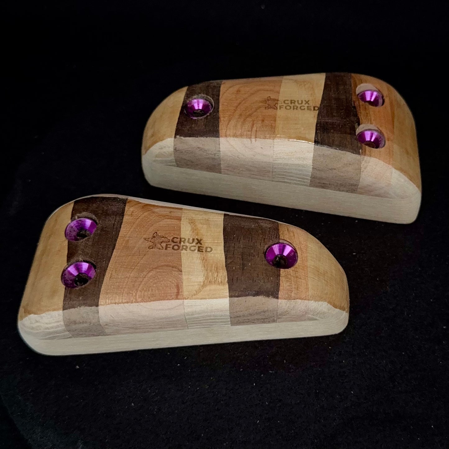 10° Incut Neapolitan Wedge Pinch Set 2 - Wood Climbing Hold