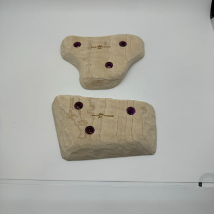 15mm Incut Crimp Pair - wood climbing holds