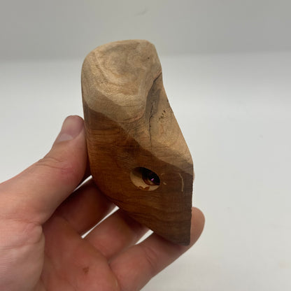 Live edge 3 finger jug - wood climbing holds