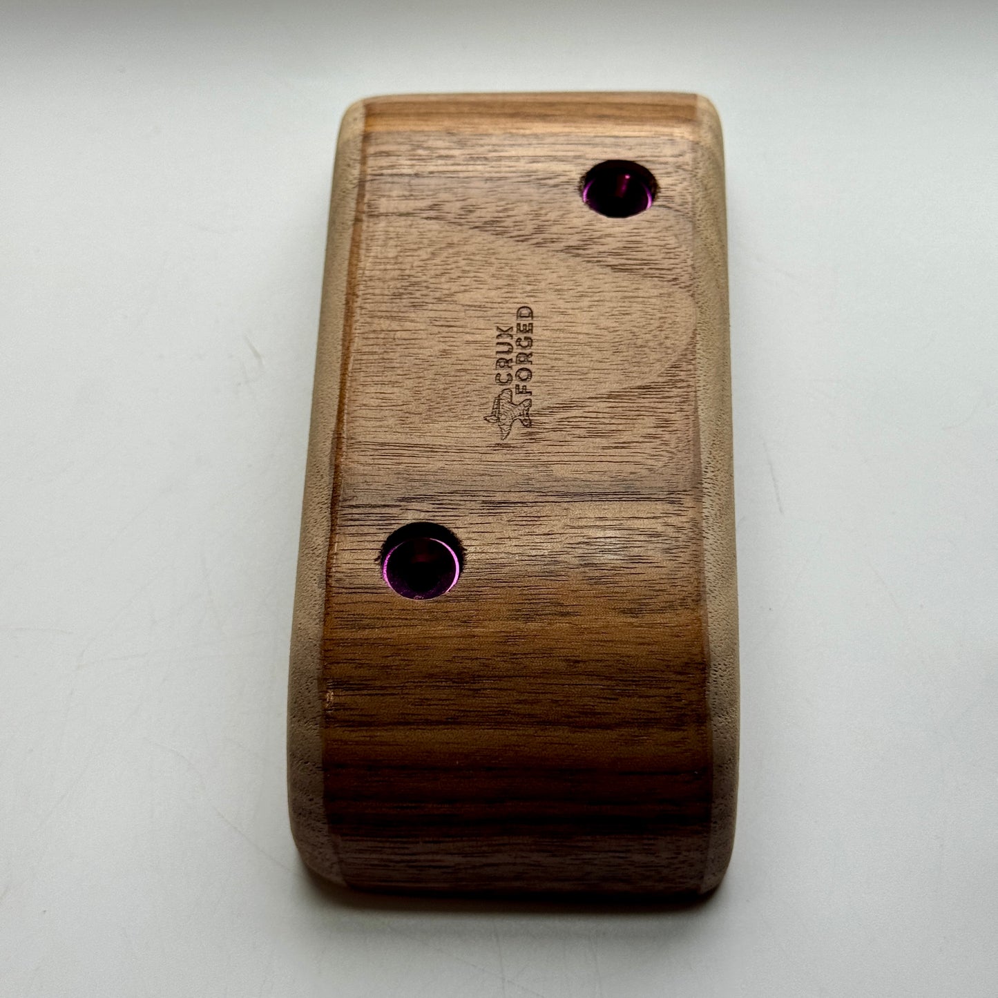 35-0°-65 Walnut Scooped Pinch - Wood Climbing Hold