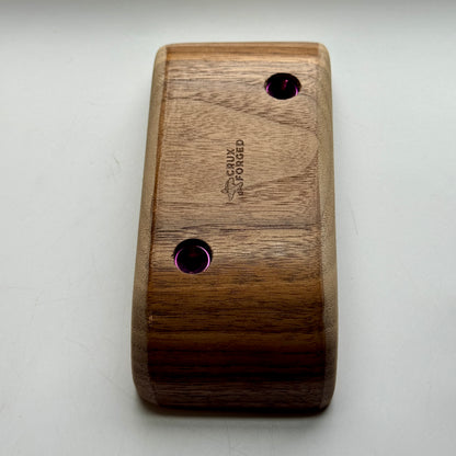 35-0°-65 Walnut Scooped Pinch - Wood Climbing Hold