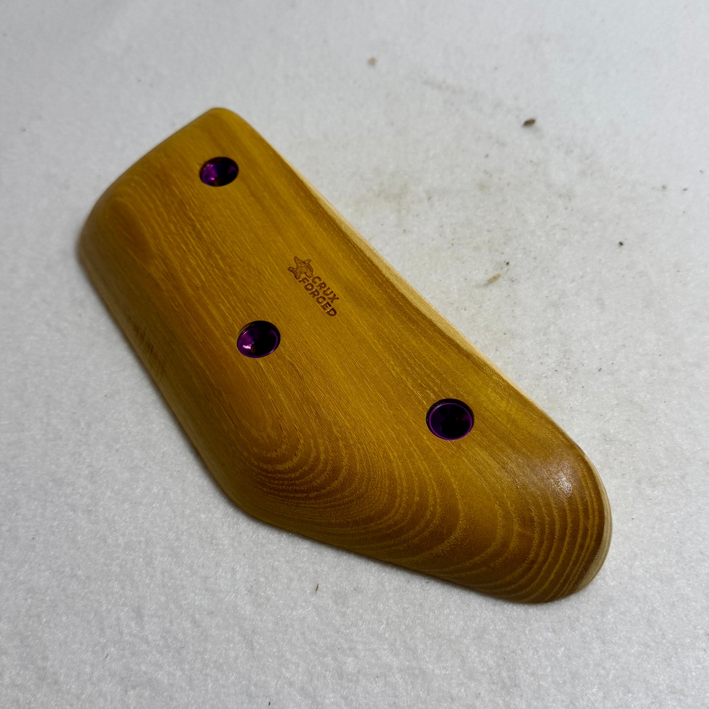 25mm Live Edge Incut Osage Orange Crimp Rail - Wood Climbing Hold