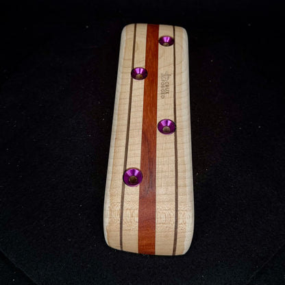 10° Incut Triple Striped Pinch - Wood Climbing Hold