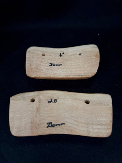 26mm live edge Crimps - Wood Climbing Holds