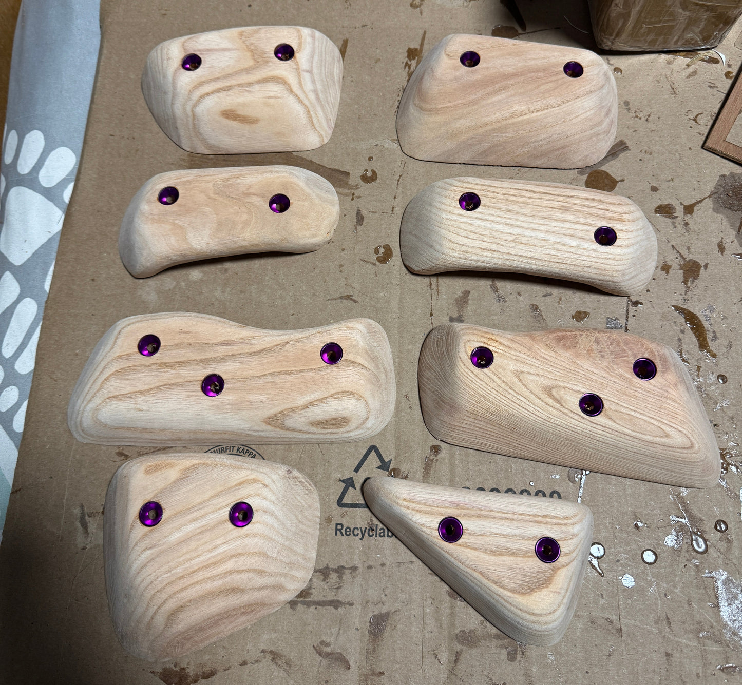 32mm Red Elm Hold Set - Wood Climbing Hold