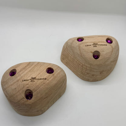 Oak Pebble Slopers - Wood Climbing Holds