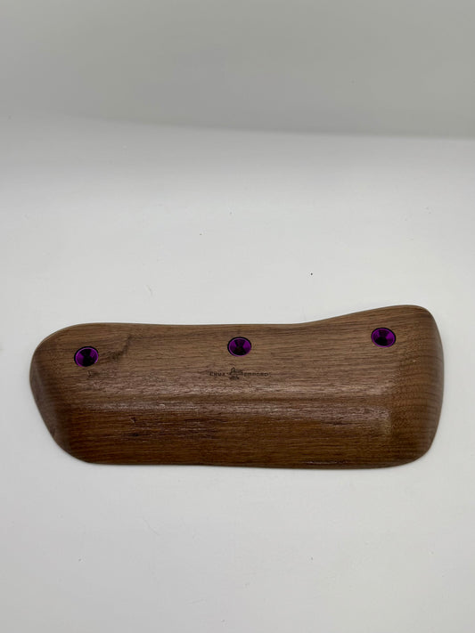 Wavy Walnut Crimp Rail, 25mm 30°  Incut  - Wood Climbing Holds
