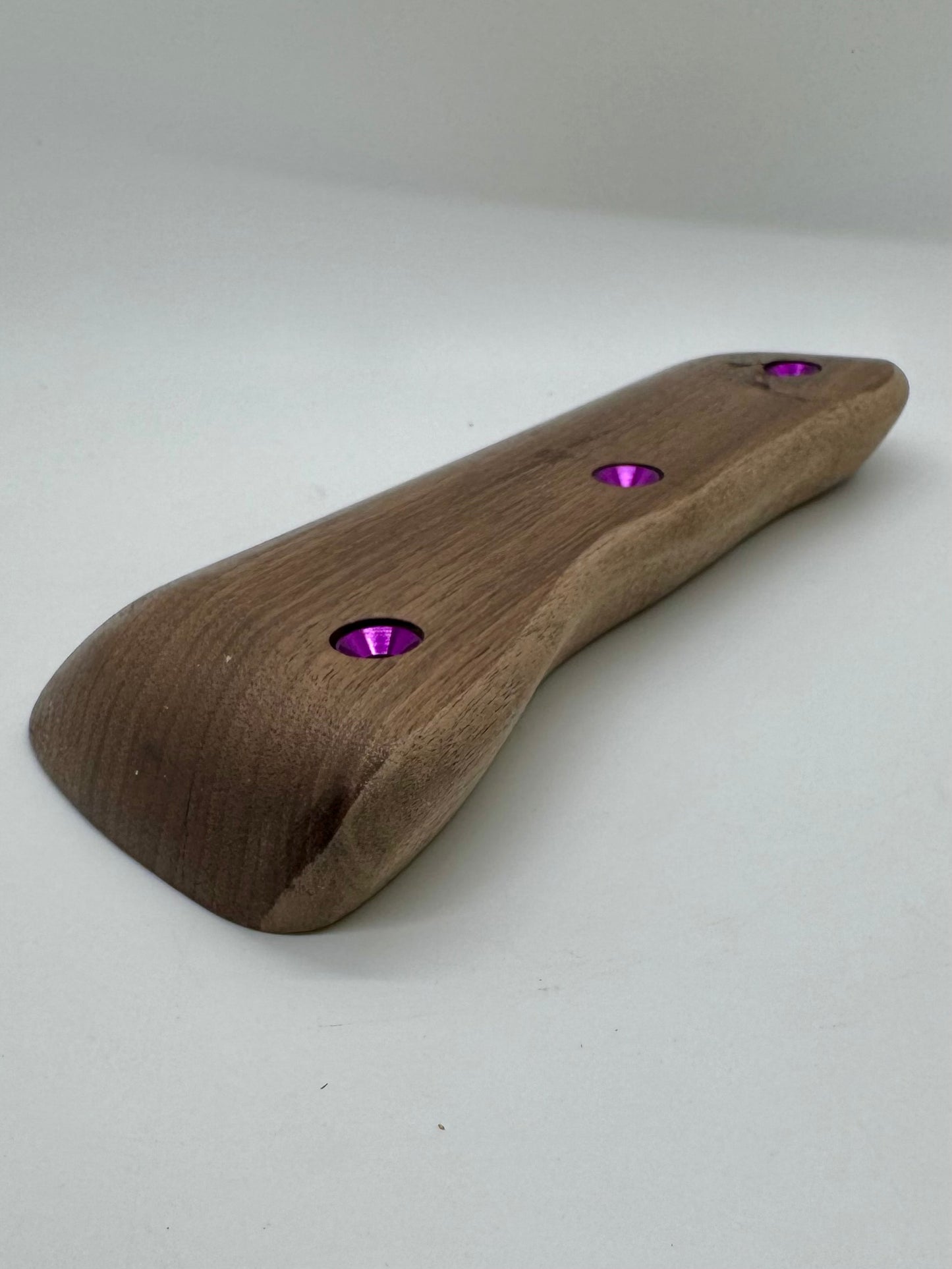 Wavy Walnut Crimp Rail, 25mm 30°  Incut  - Wood Climbing Holds