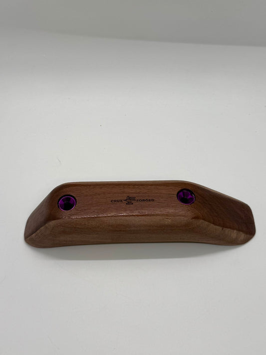 Grooved Thin Walnut Pinch - Wood Climbing Hold