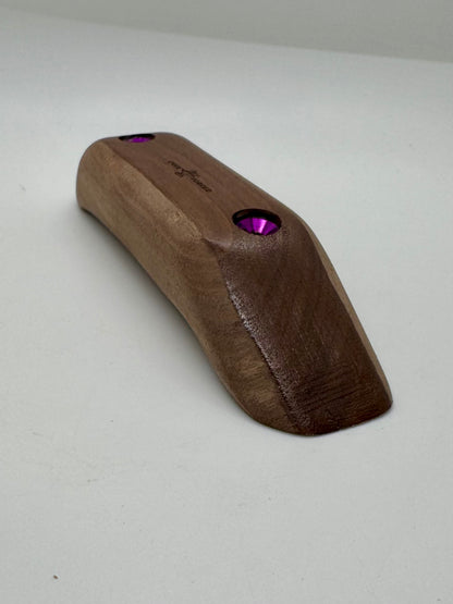Grooved Thin Walnut Pinch - Wood Climbing Hold