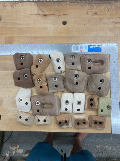 21 Wood Climbing Holds Set